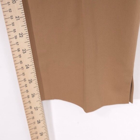LAFAYETTE 148 Women's Pants Size 14 Stanton Tan Brown Ankle Tapered Leg Slit Hem - Picture 7 of 9